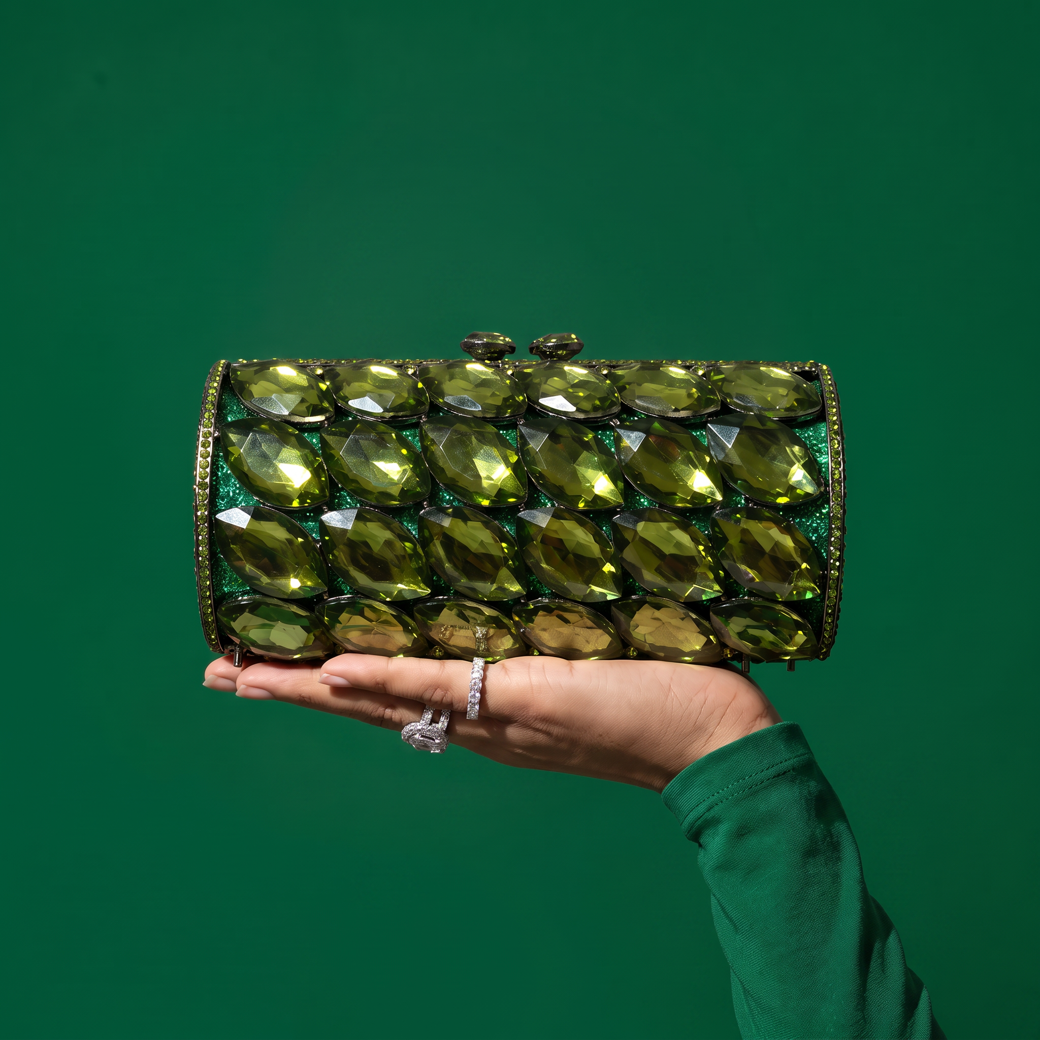 Aurora Prism Peridot Clutch