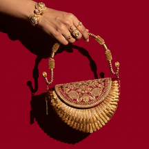 Sona Arc Fan Flap Bag - Merlot