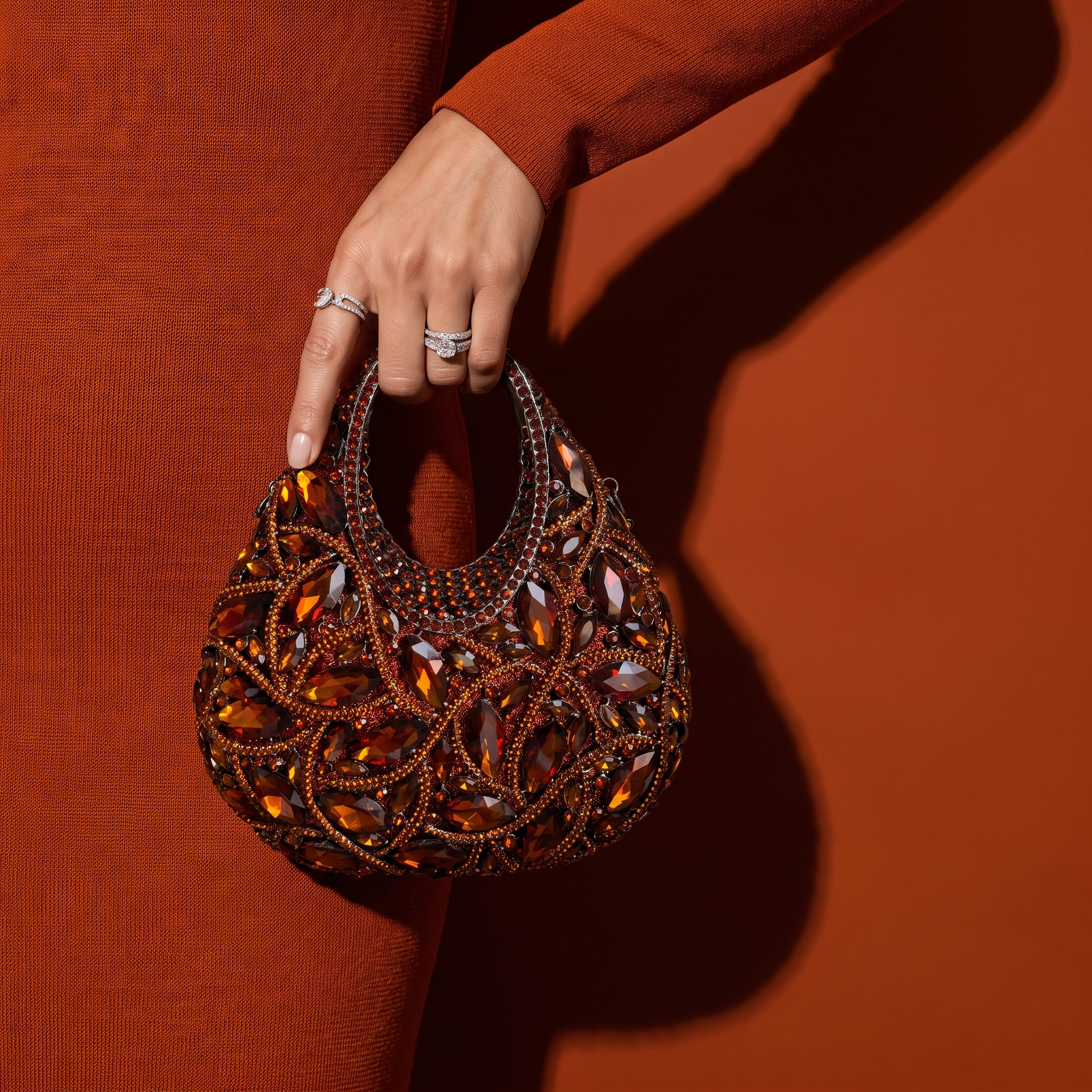 Tesoro Amber Crystal Bag