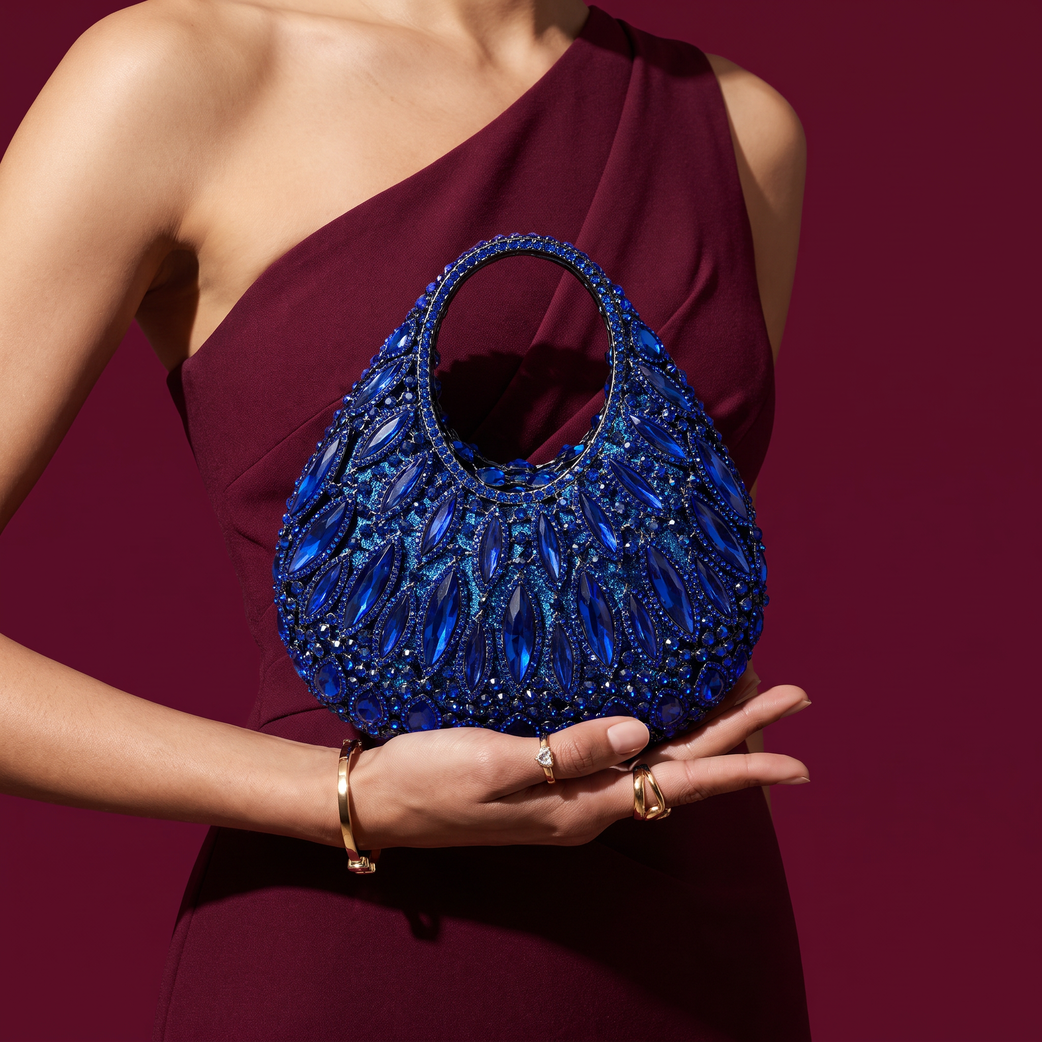 Tesoro Sapphire Crystal Bag