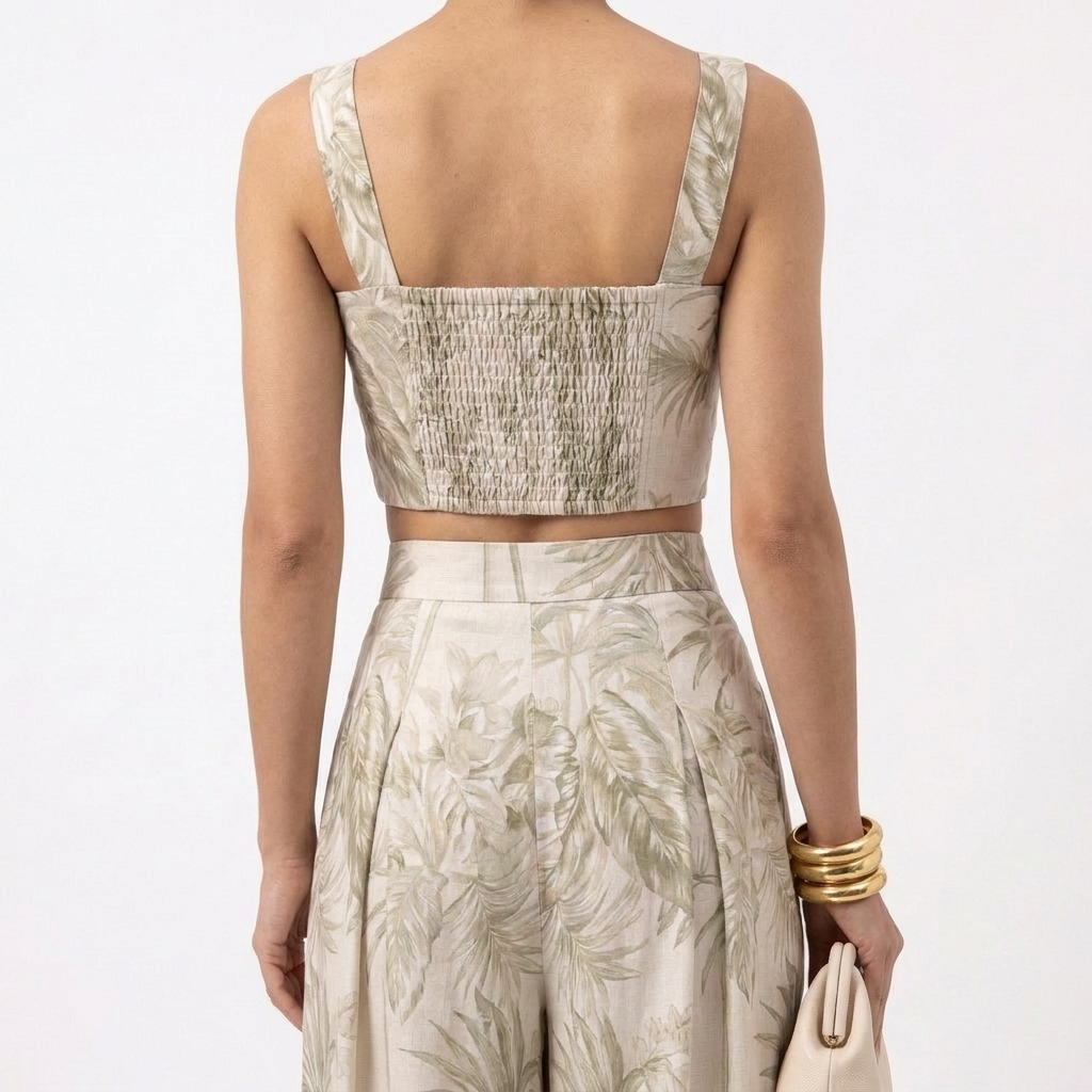 Elara Botanical Palazzo Set
