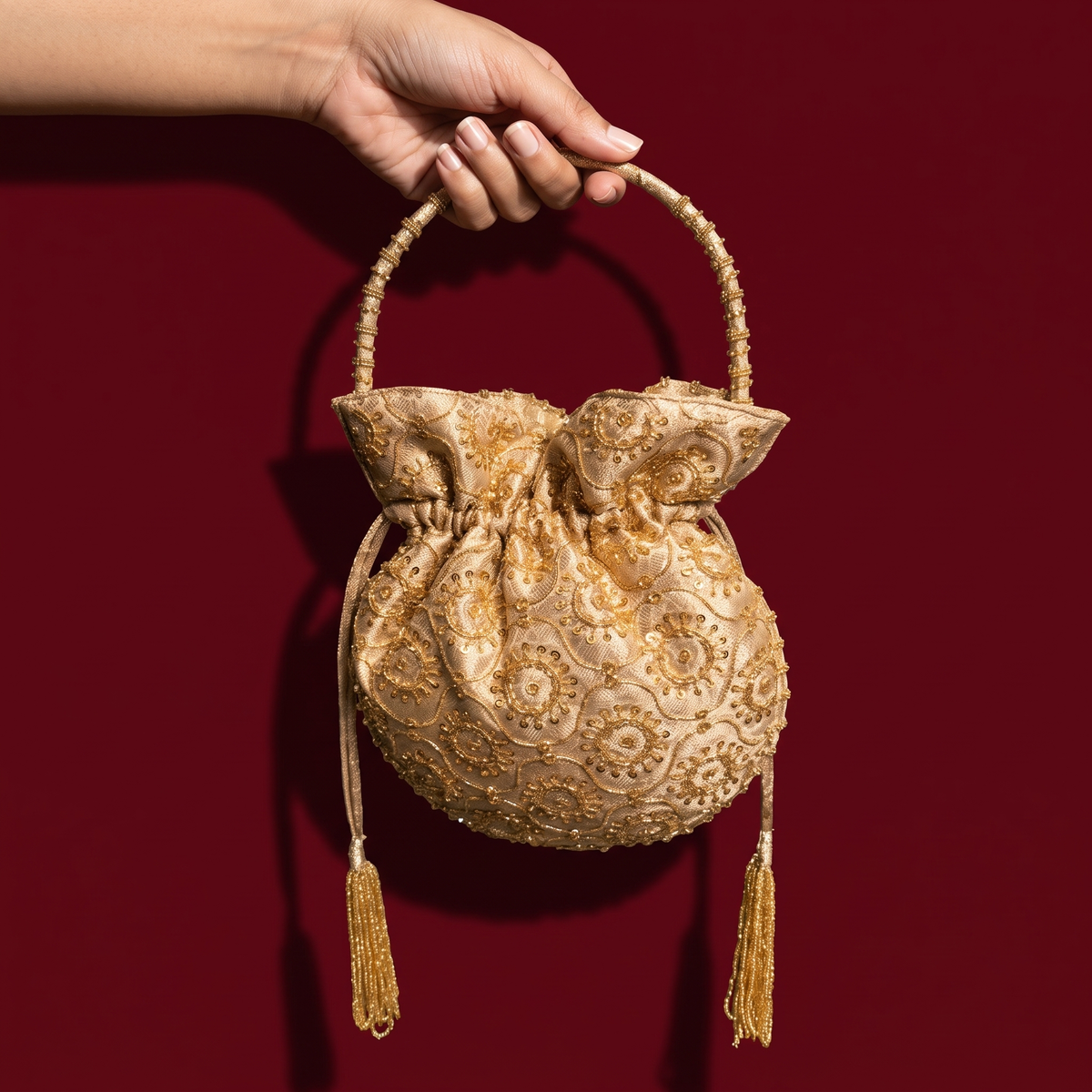 Svarnam Gold Potli Bag