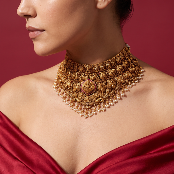 Temple Bridal Choker Necklace Set