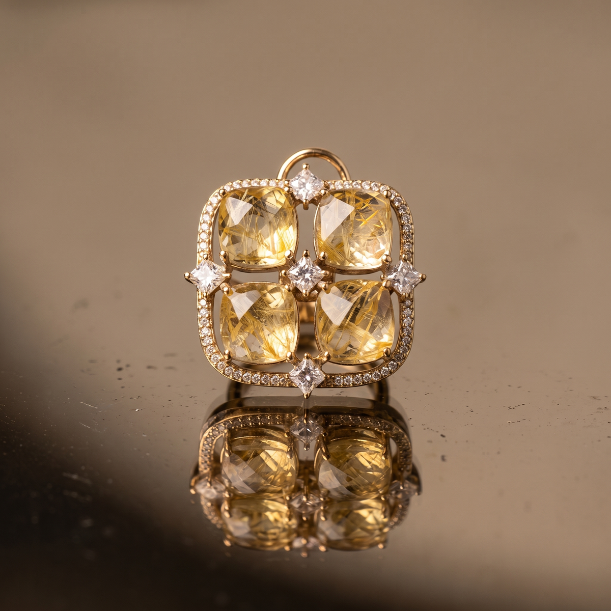 Miraaj Square Stud Earrings