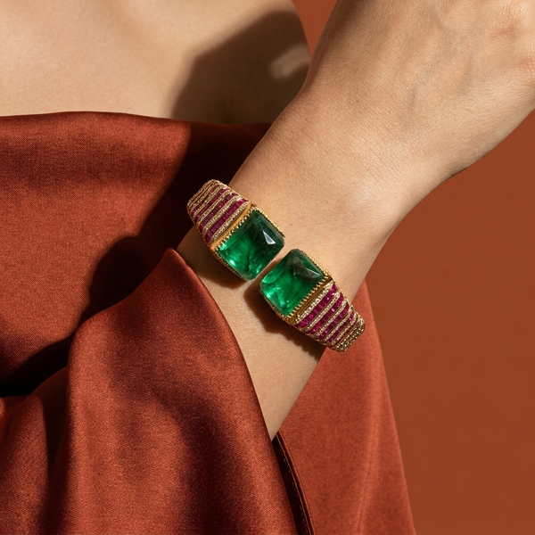 Enara Emerald Cuff Bracelet