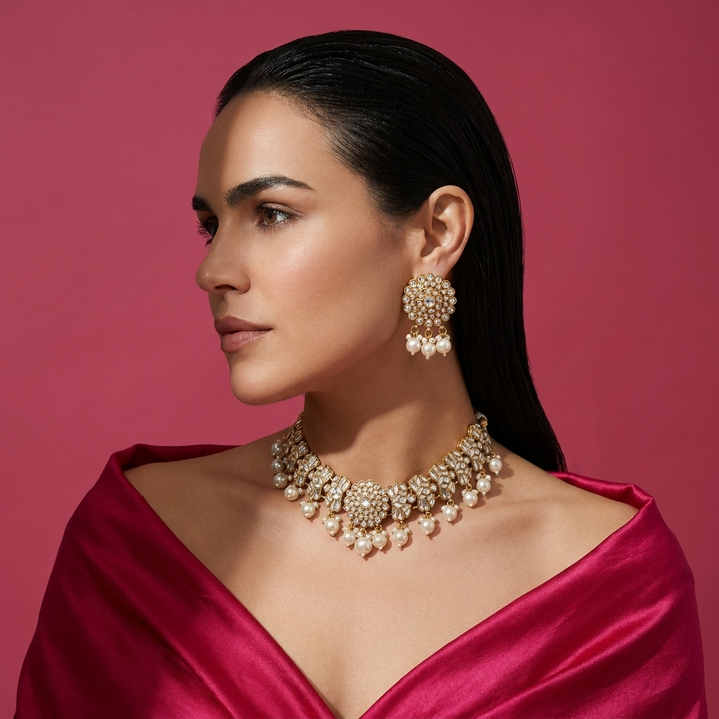 Suryara Polki Bloom Choker Set