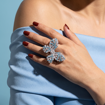 Butterfly Powder Blue RIng