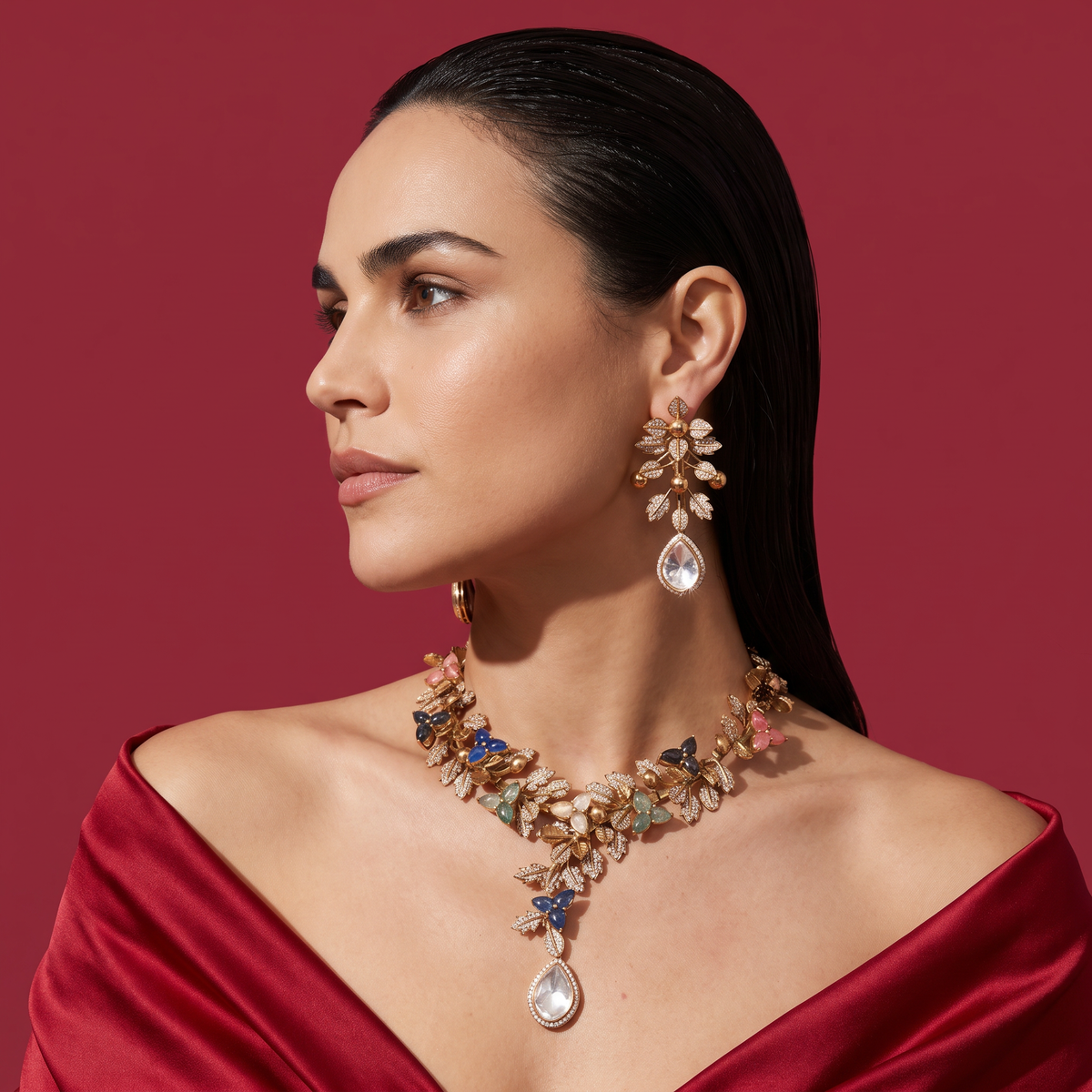 Chitra Botanical Necklace Set