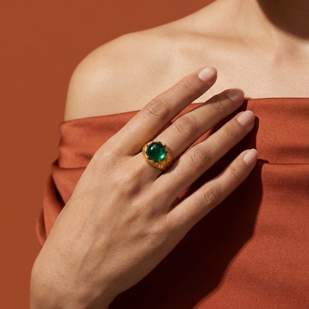 Jaalika Green Statement Ring