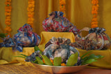 Kalamkari print Gol potli bag