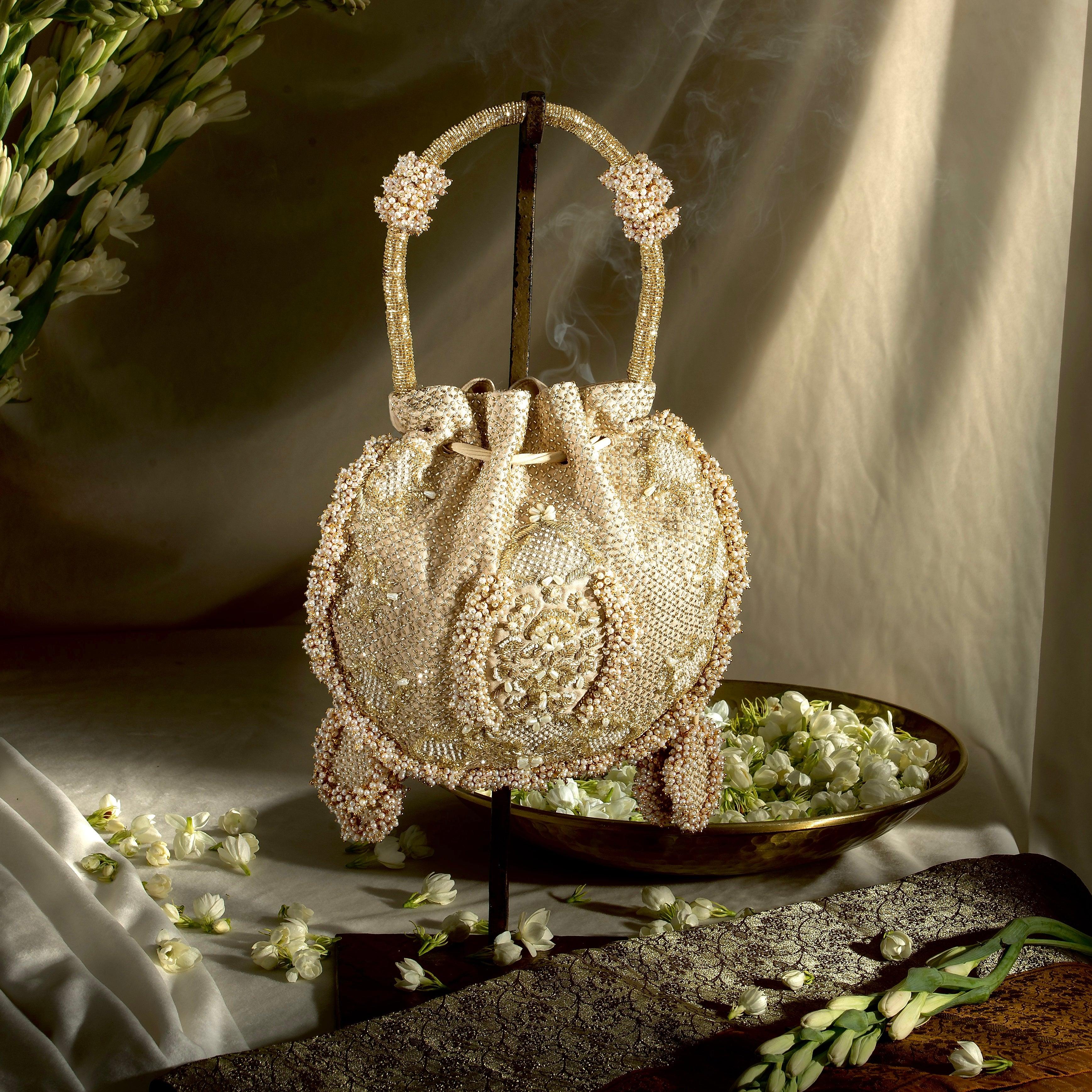 Suhani gold embroidered Potli bag