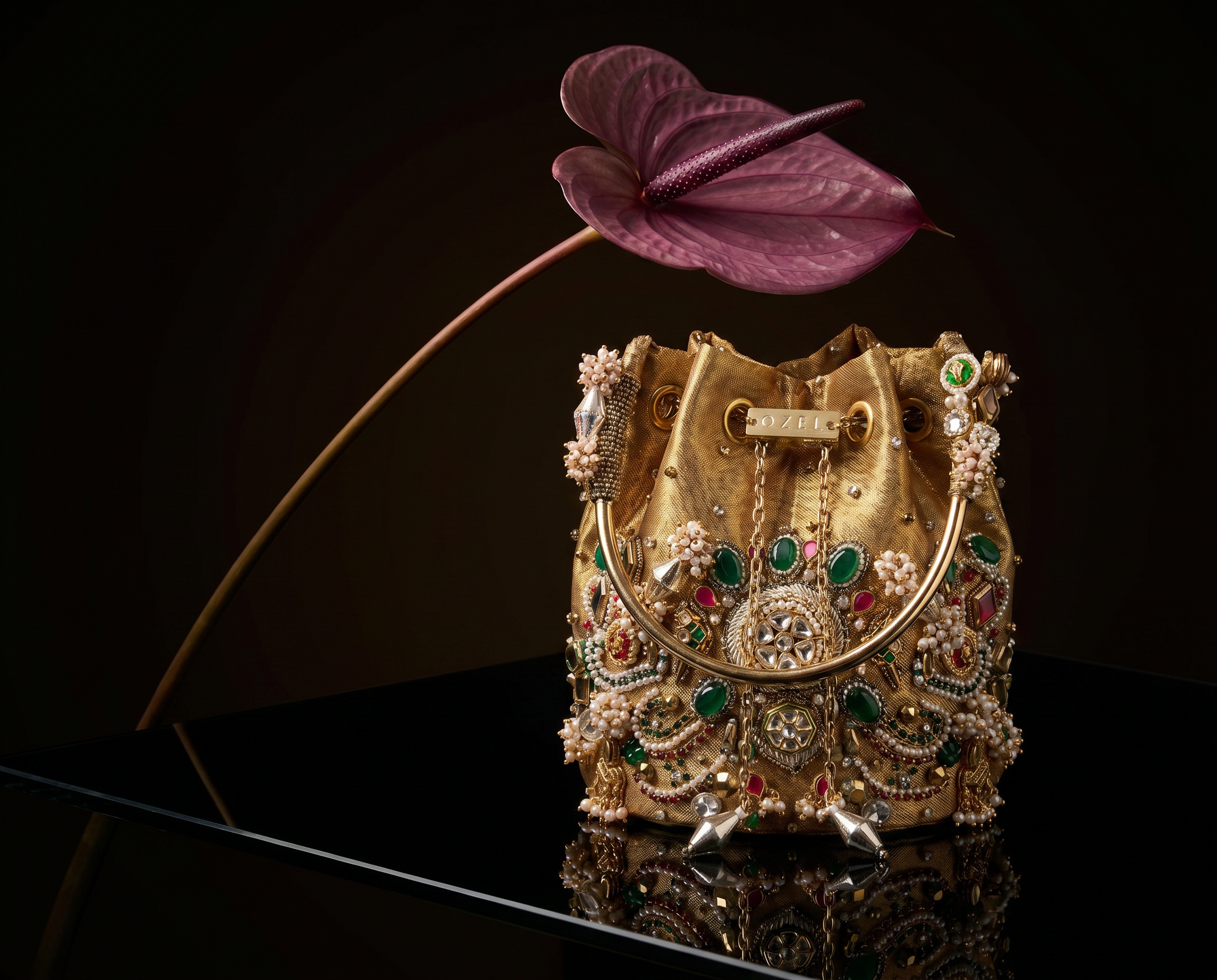 Imperial Blossom Bucket Bag