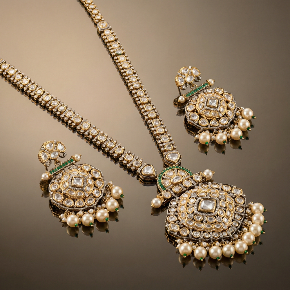 Noorvaani – chandrika necklace set by Ozel