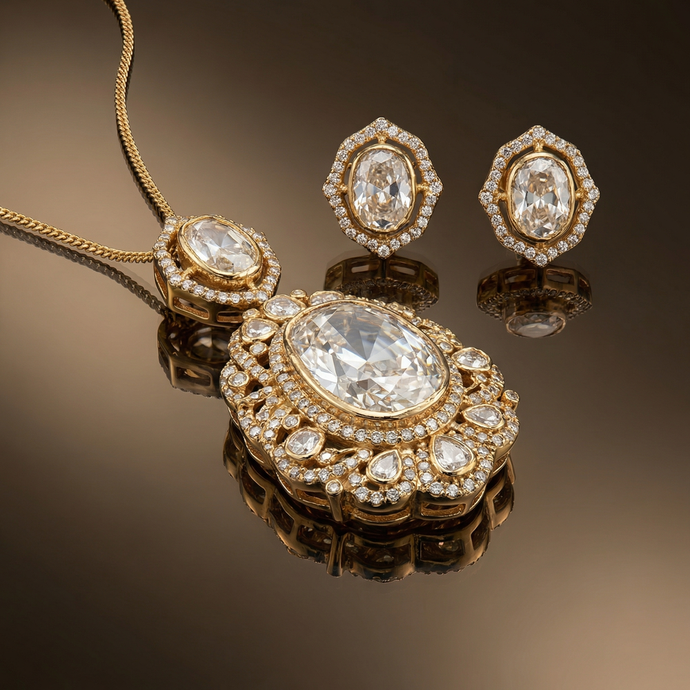 Elaria – noor regal pendant set by Ozel