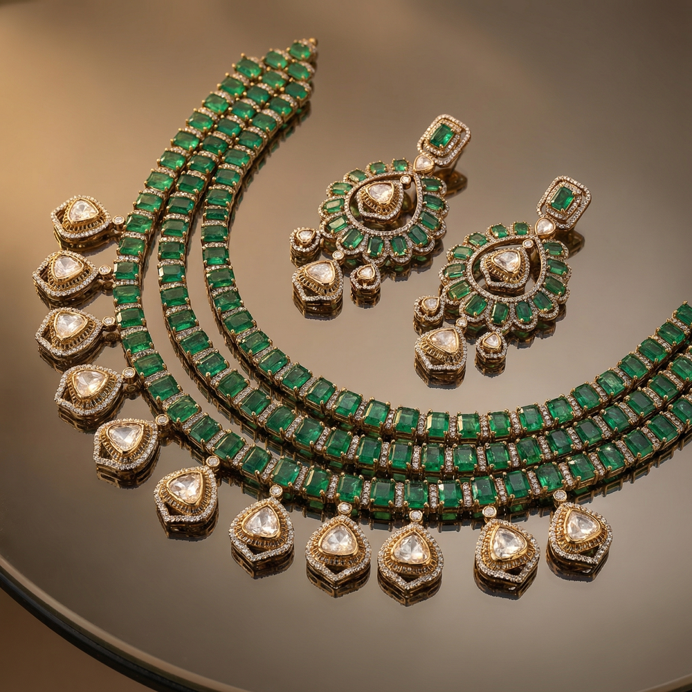 Alita – cascade necklace set by Ozel
