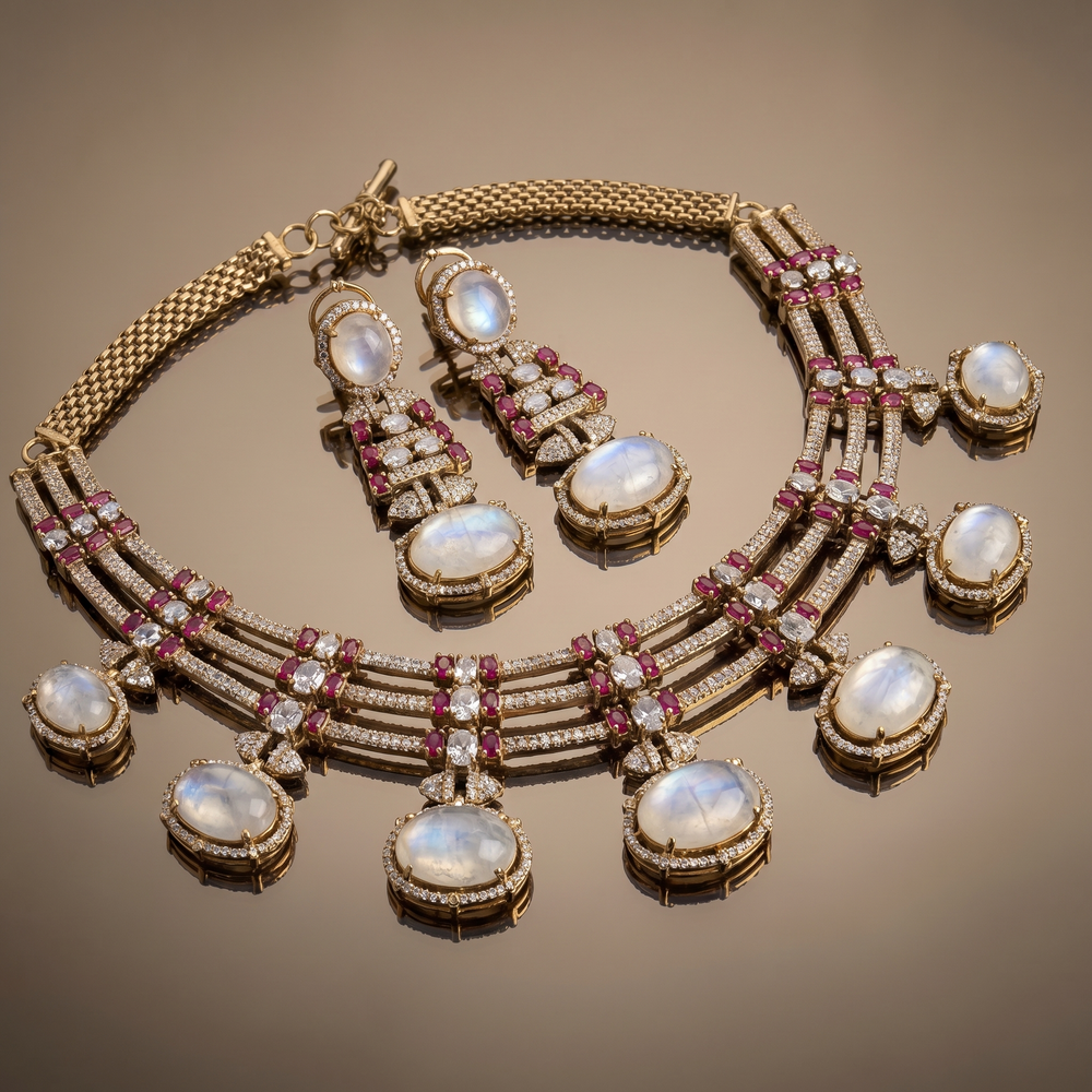 Reet Zareen – chandrika necklace set by Ozel