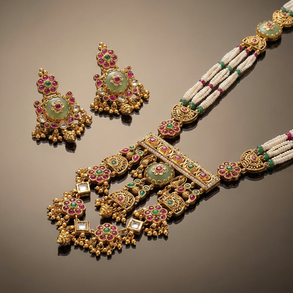 Virasat – ranihaar set by Ozel