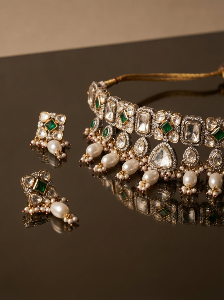 Elyra Sheesh-E-Noor Choker Set