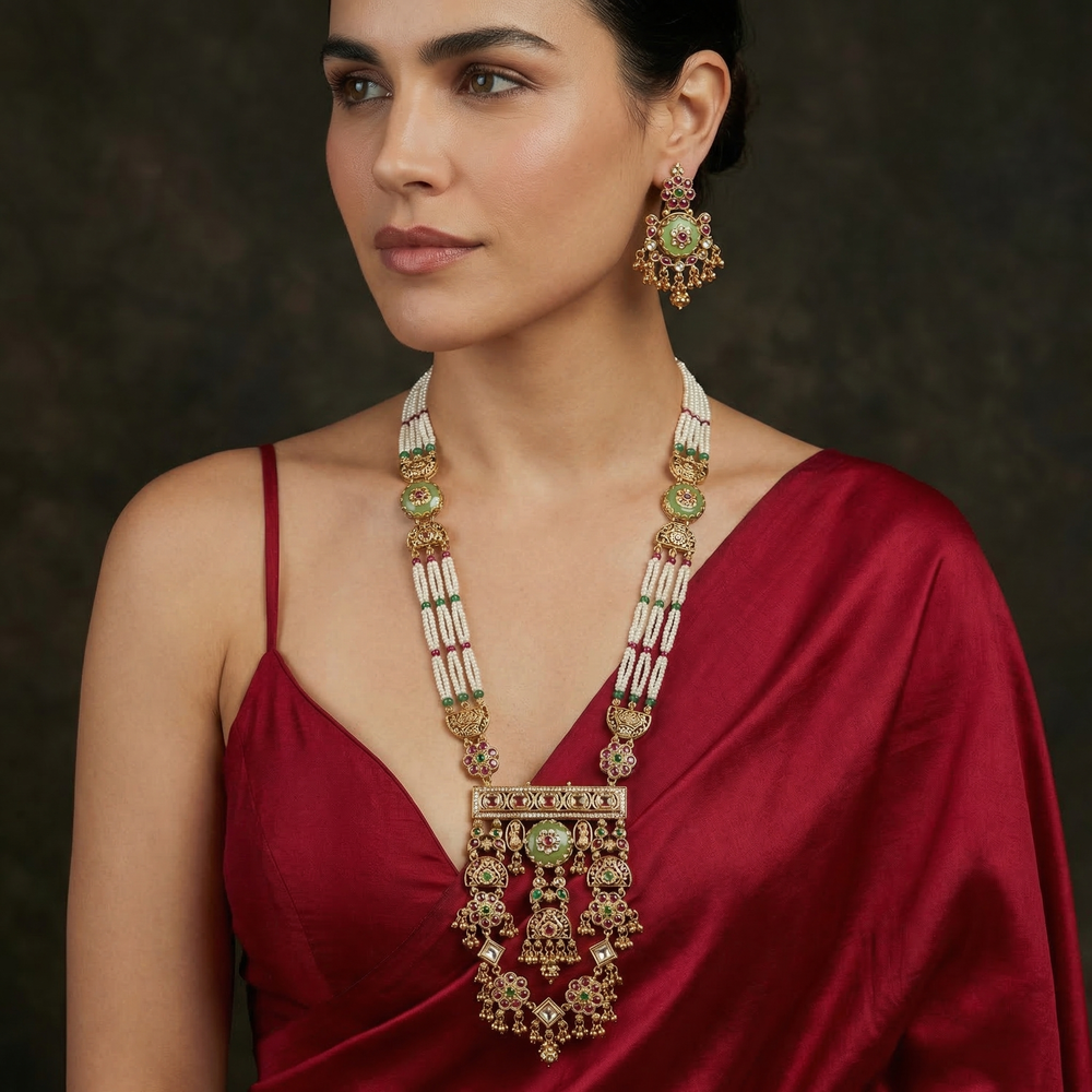 Virasat – ranihaar set by Ozel