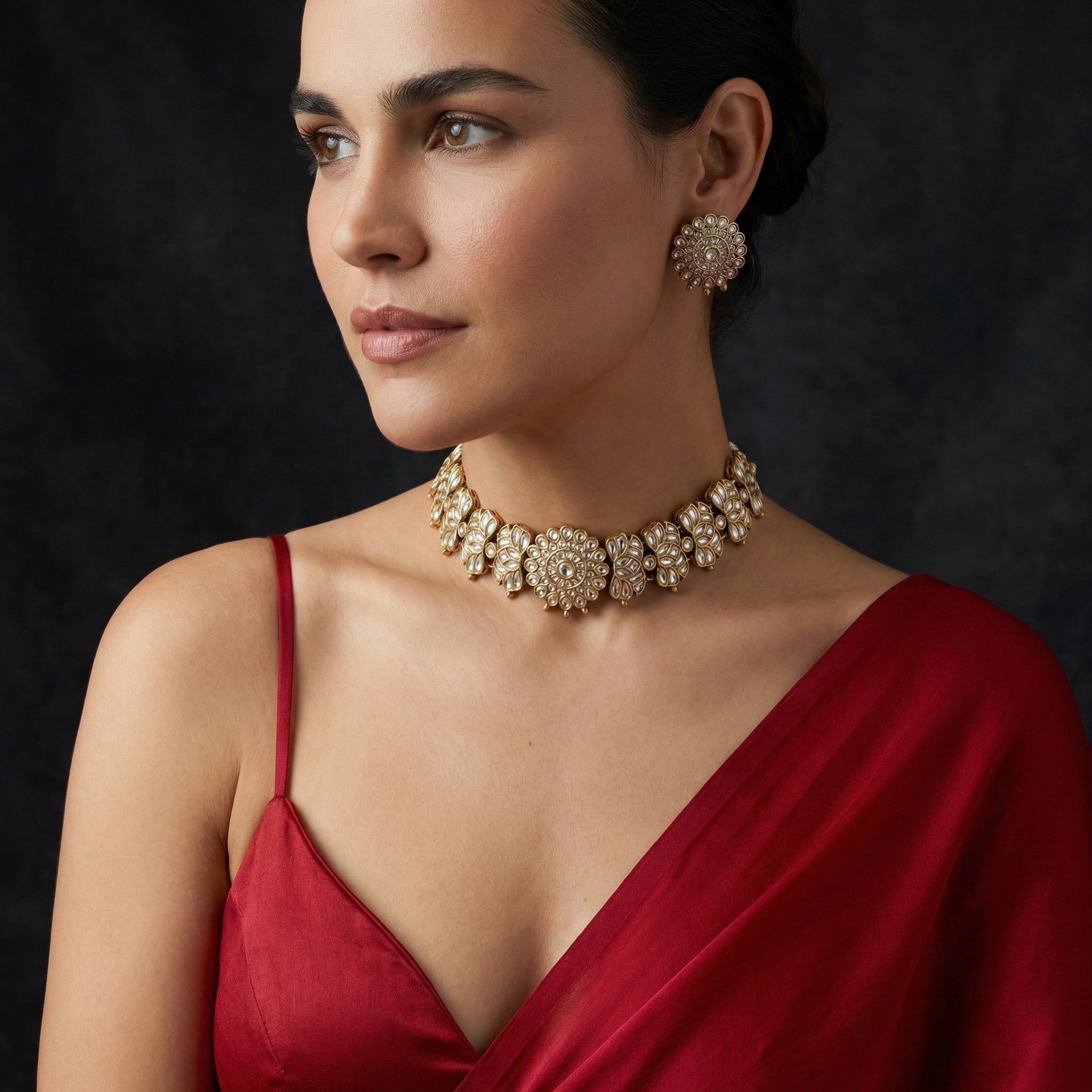 Suryara Polki Bloom Choker Set