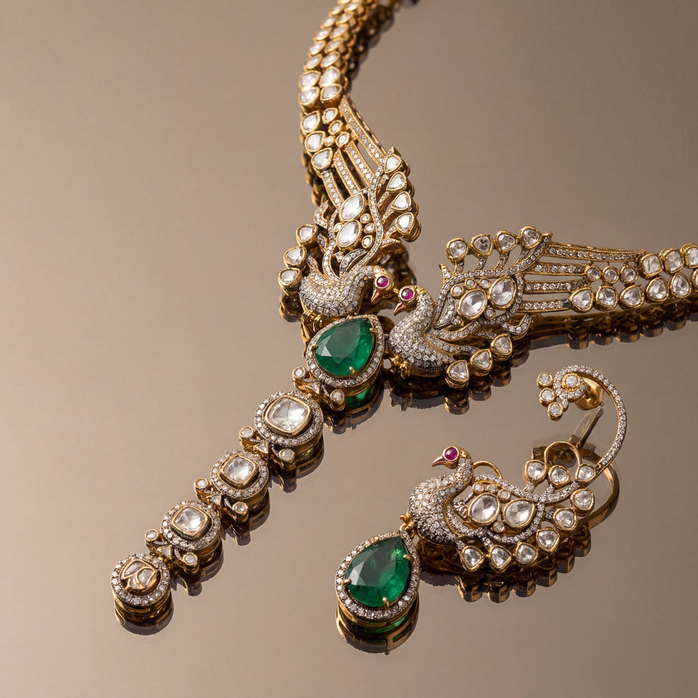Pavlin statement necklace and ear cuffs set – full set styled by Ozel