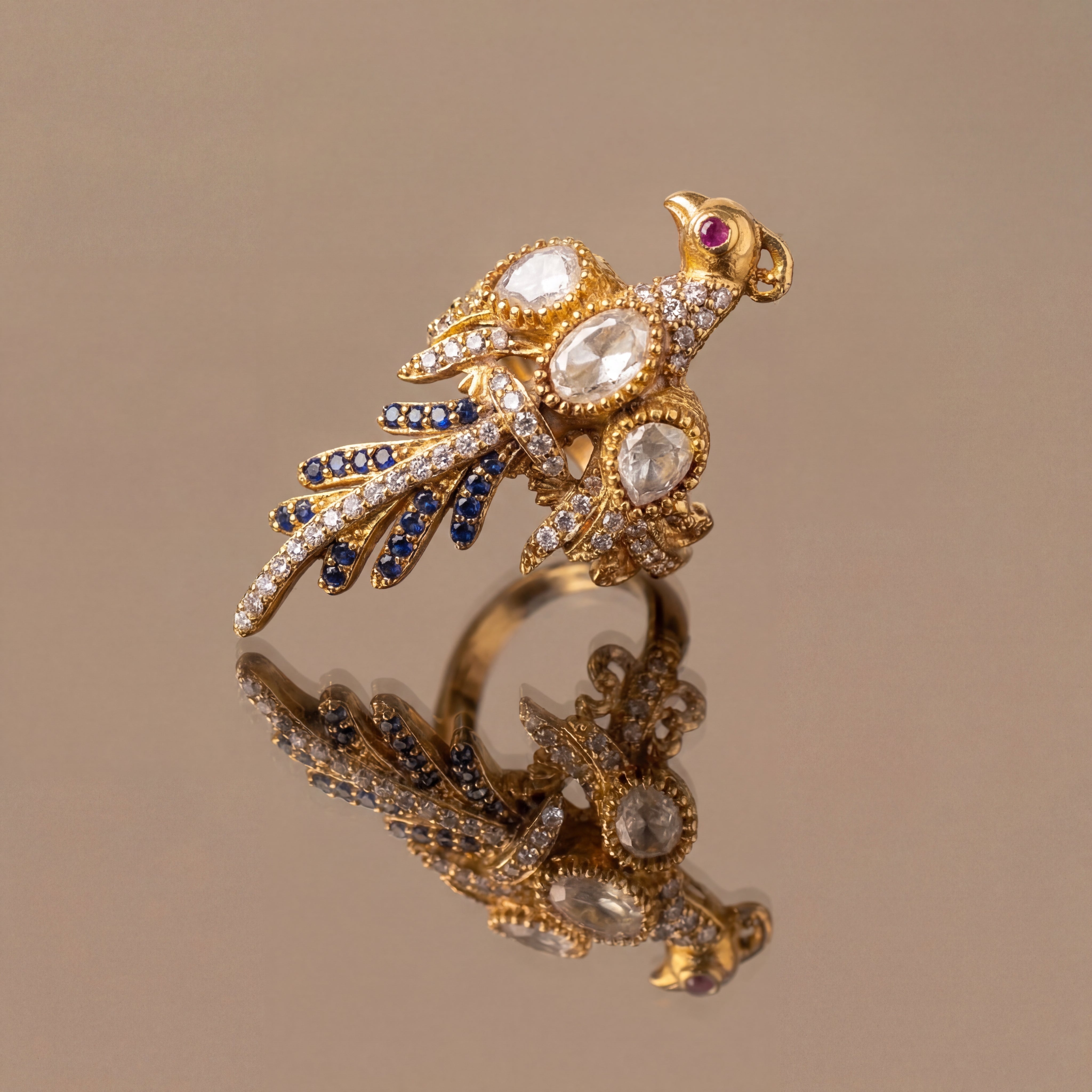 Peacock Whisper Ring