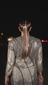 Gold and Silver Triangle Bag