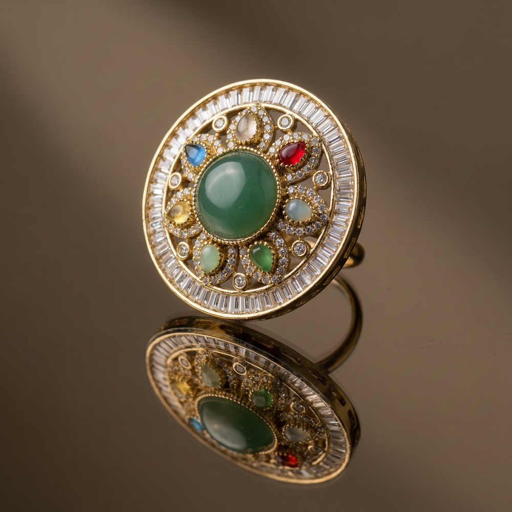 Navira – celestial medallion ring by Ozel