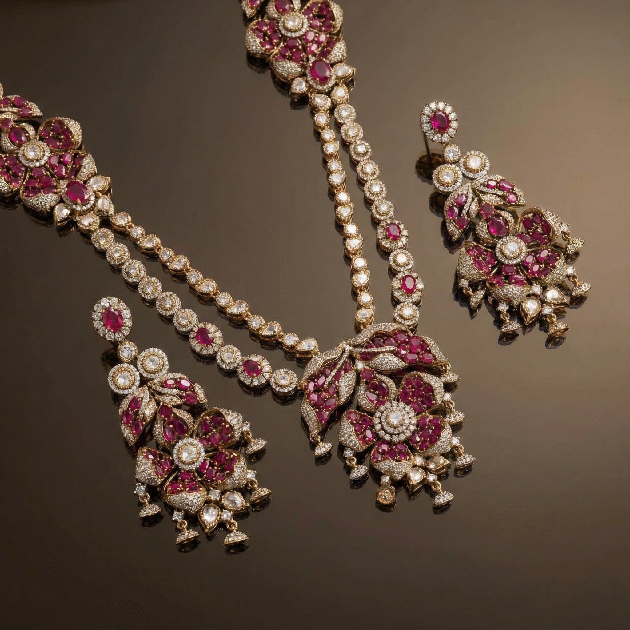 Ruby Woo Long Necklace Set