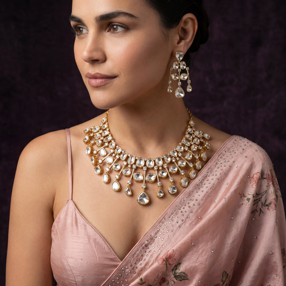 Santoor Shine Necklace Set – artisan jewelry by Ozel