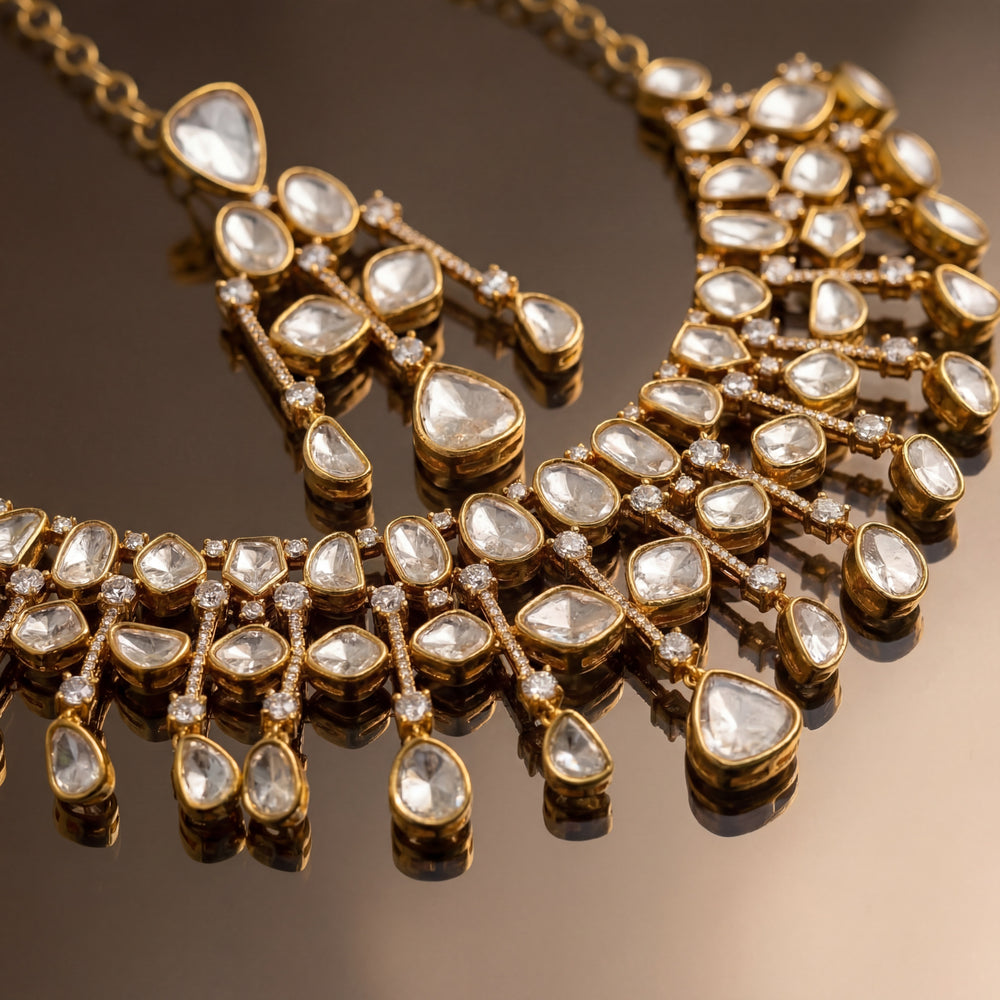 Santoor Shine Necklace Set – luxury handcrafted necklace by Ozel