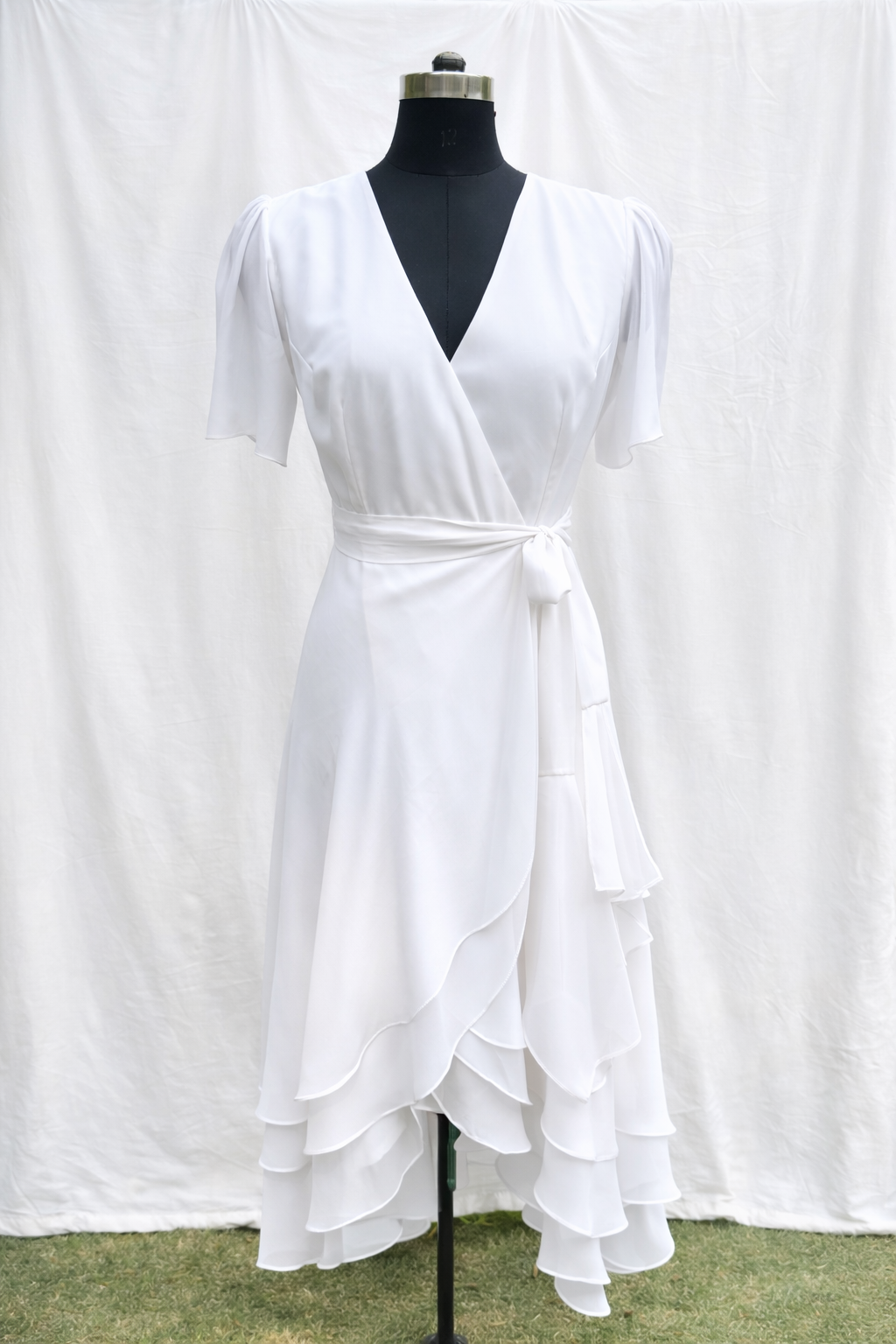 Flutter Wrap Dress White