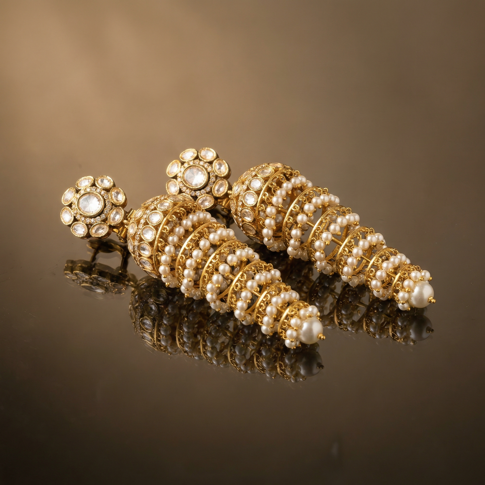 Zara Jhumka Earrings – heritage jhumka earrings by Ozel