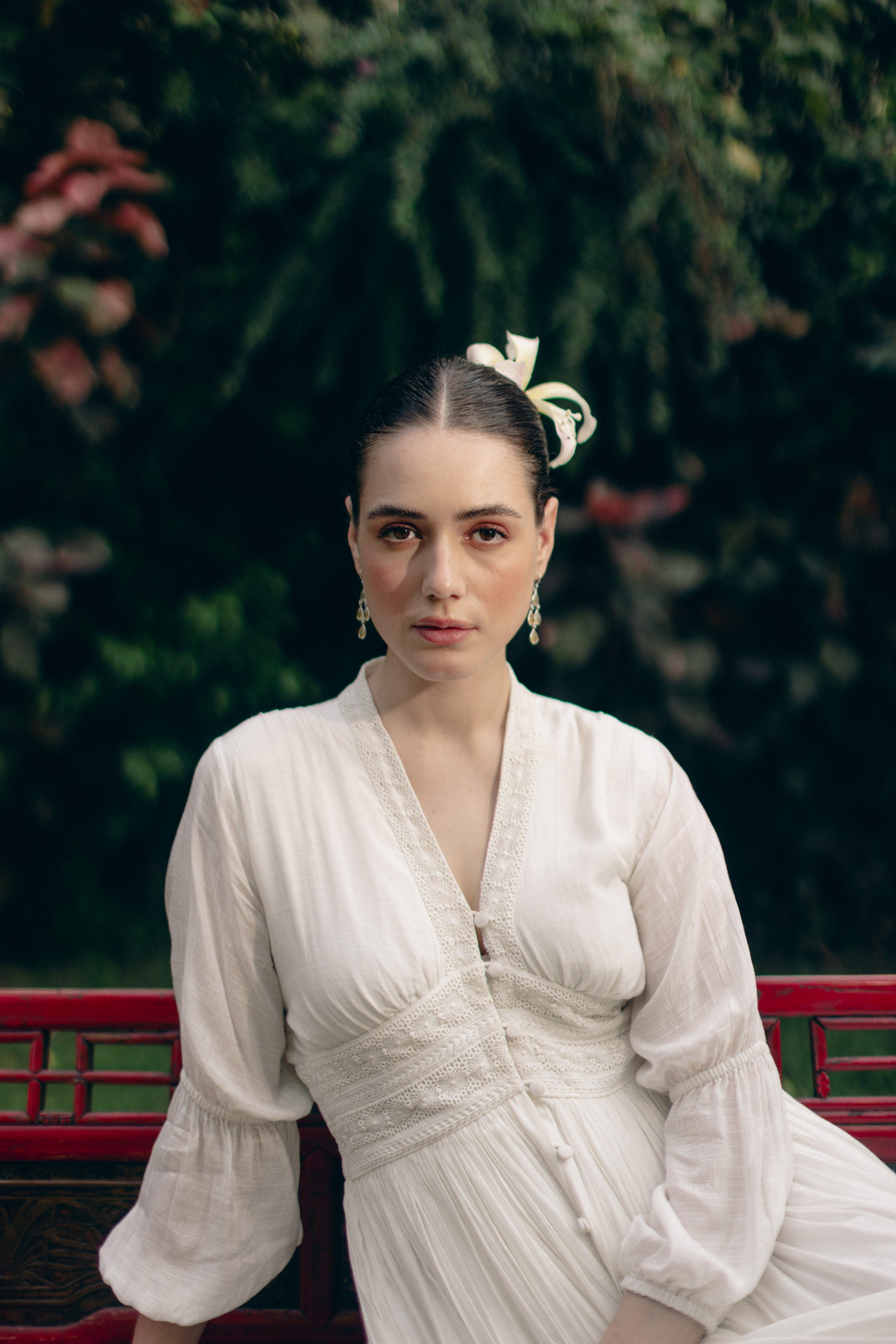 Amara Long White Dress - Ozel