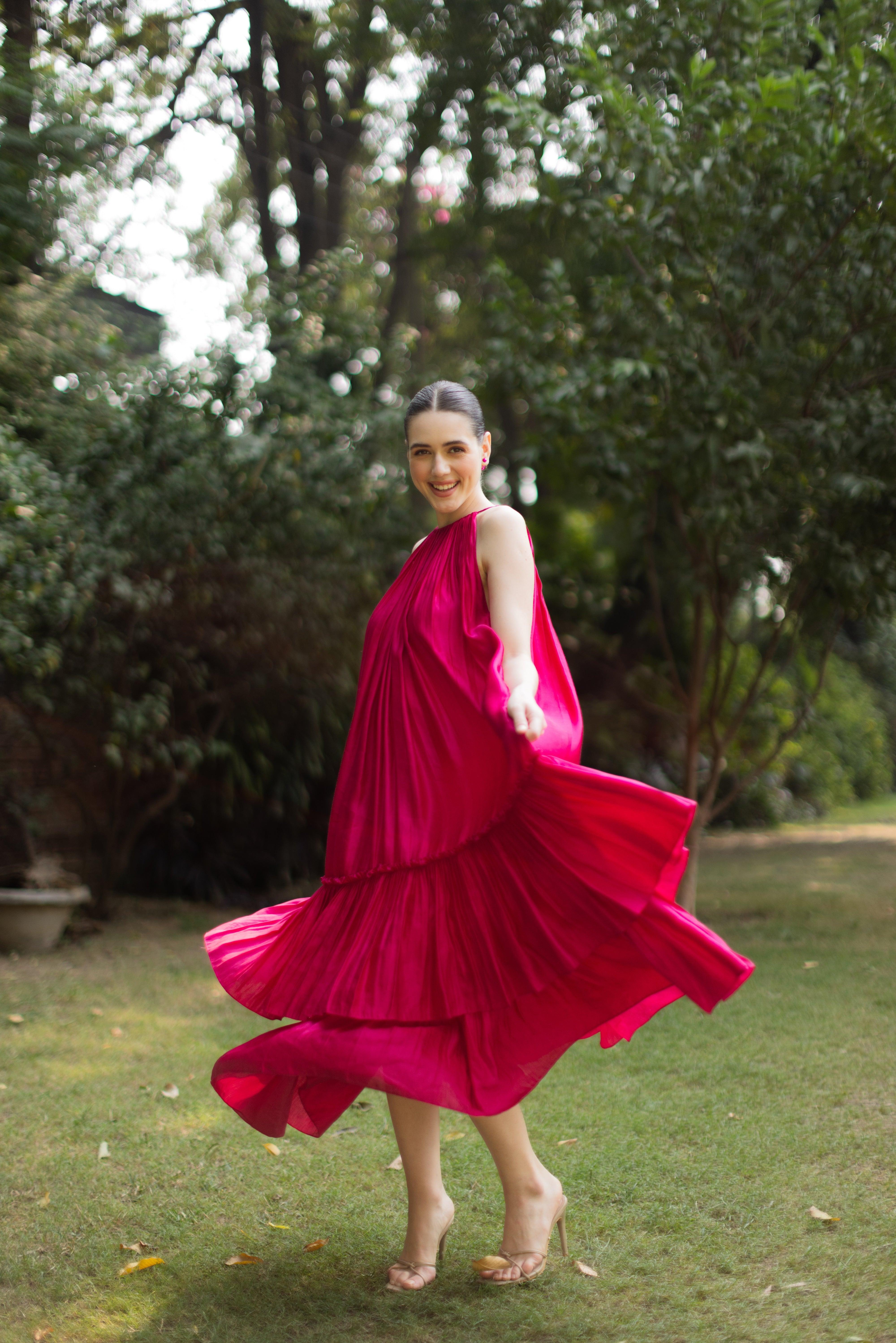 Layla Long Tiered Dress - Ozel