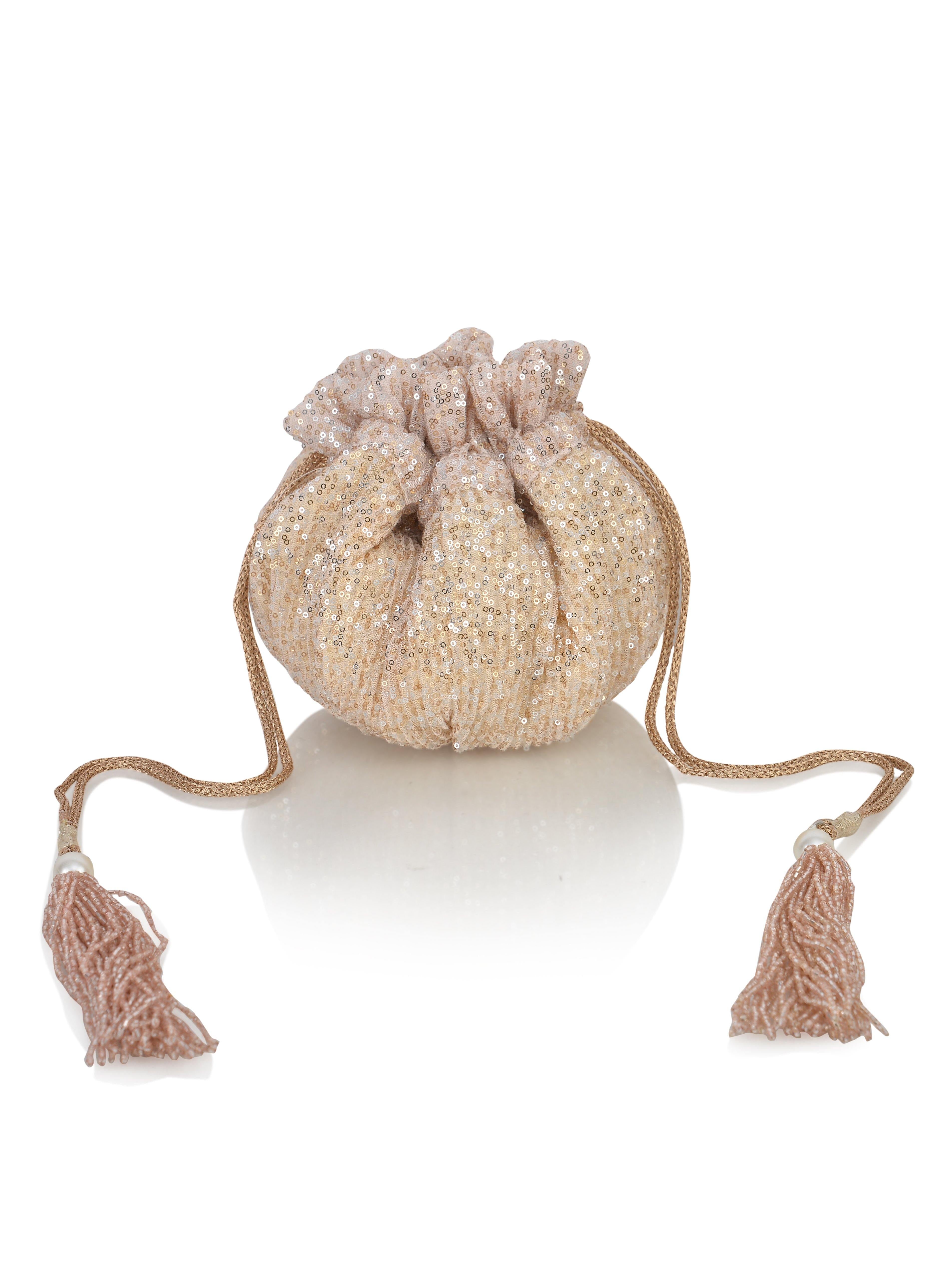 Luxe Shimmer Potli Bag - Ozel
