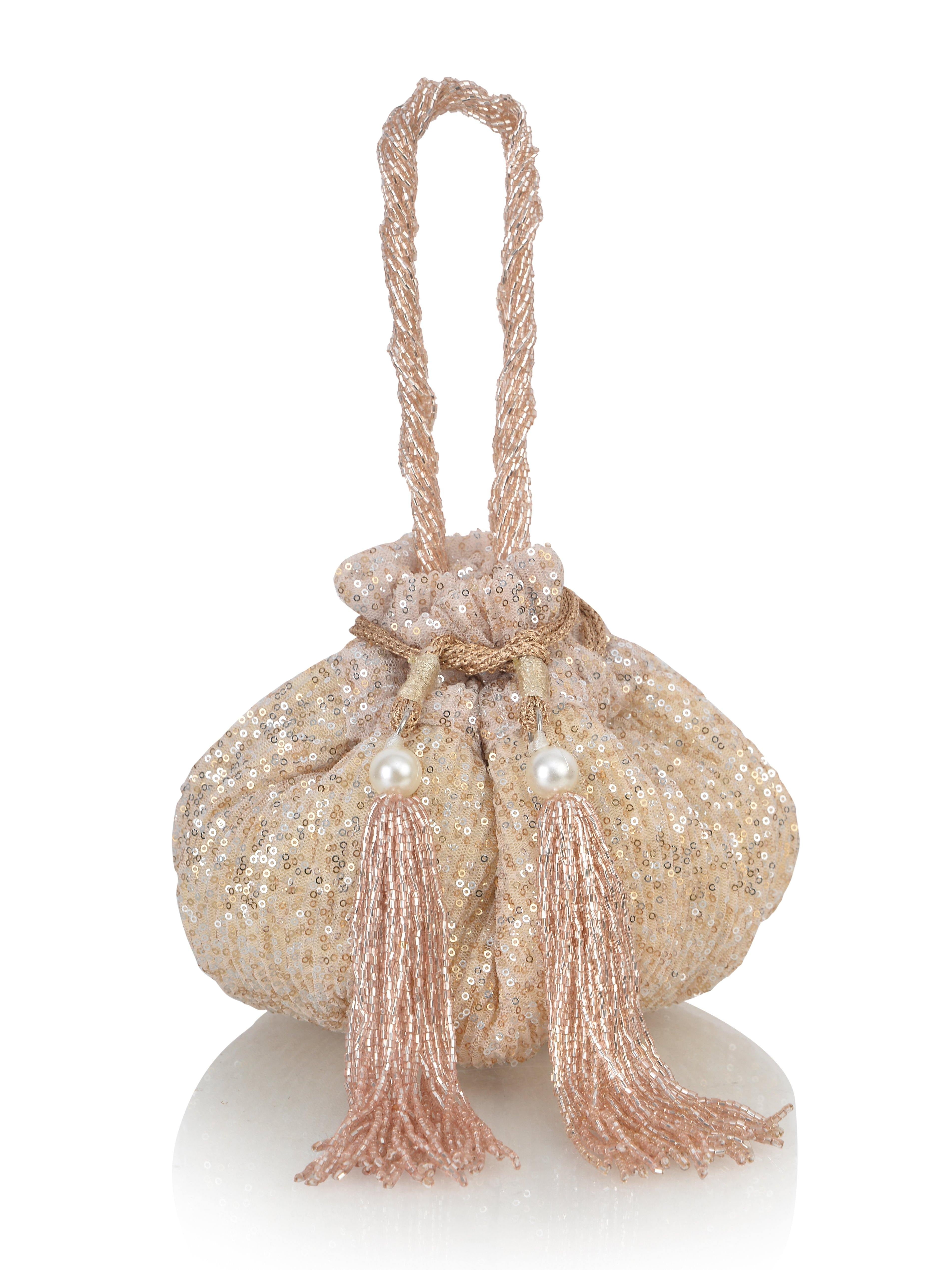 Luxe Shimmer Potli Bag - Ozel
