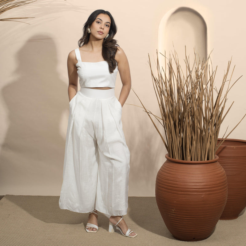 Ivory Flare Pants and Ivory Top