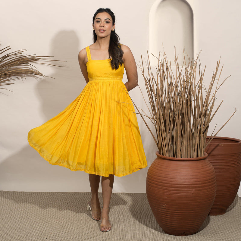 Mon Soleil Yellow Summer Dress