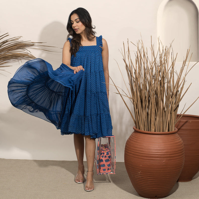 Noir Blue Flare Dress