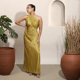 Dolce Off Shoulder Draped Gown