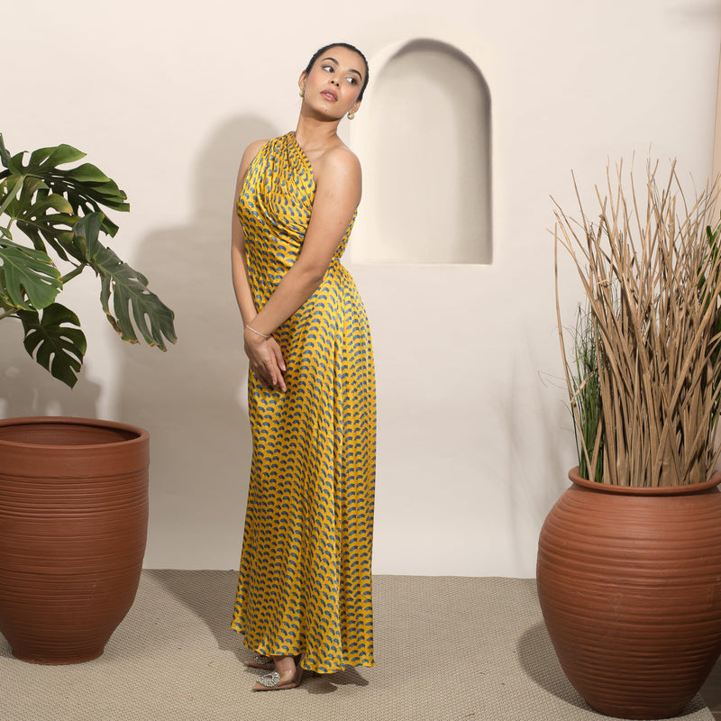 Dolce Off Shoulder Draped Gown