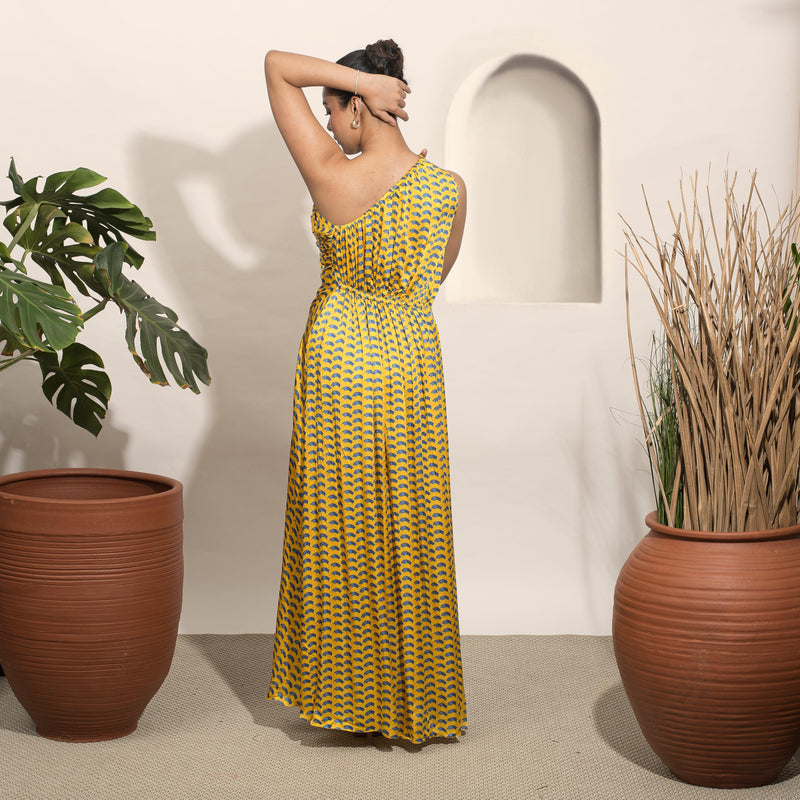 Dolce Off Shoulder Draped Gown