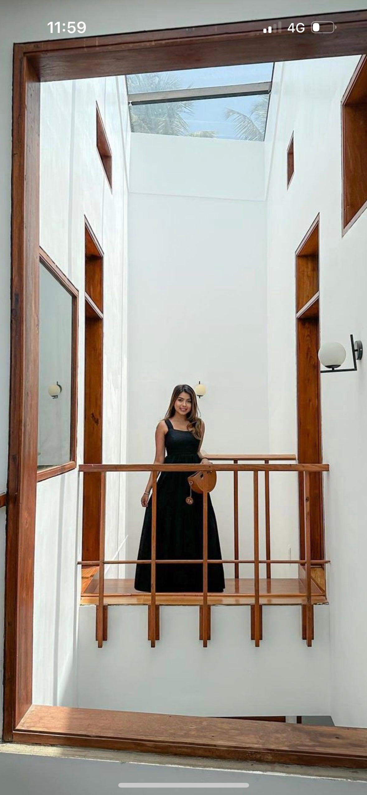 Zoe Black Long Dress - Ozel