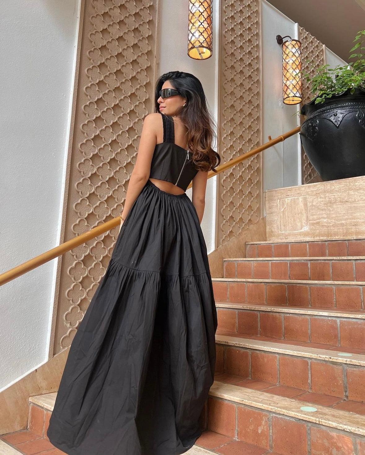 Zoe Black Long Dress - Ozel