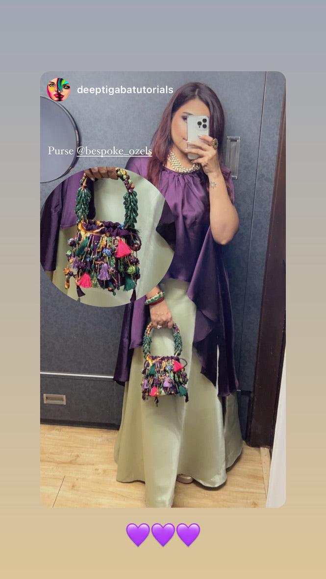 Mahima Mahajan X Özel Purple Bucket Bag