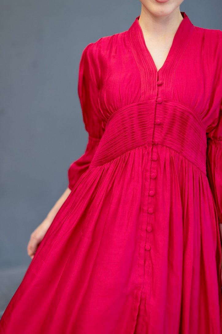 Valentina Short Button Down Dress - Ozel