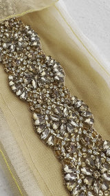 Golden stones Hand Embroidered Belt
