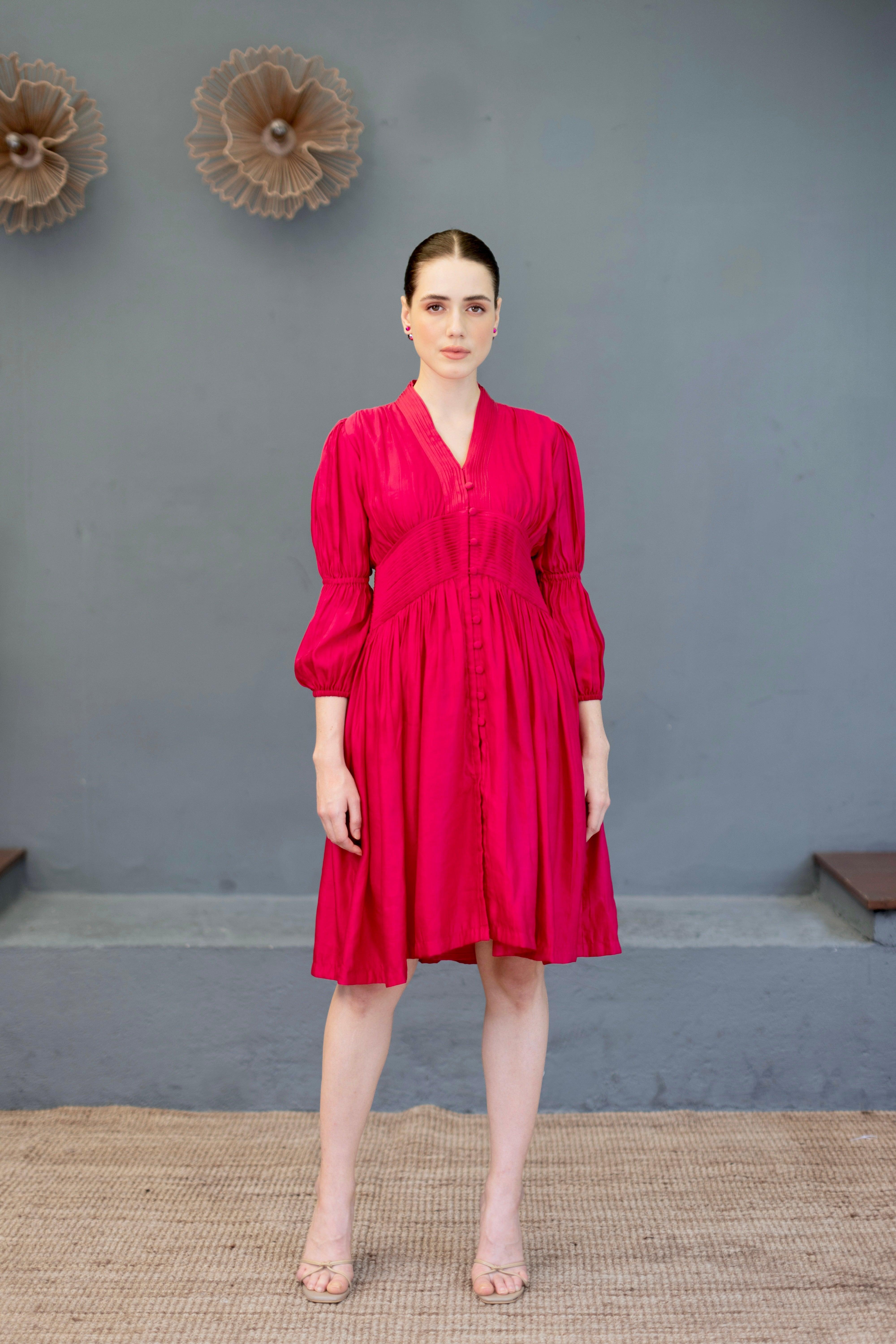 Valentina Short Button Down Dress - Ozel