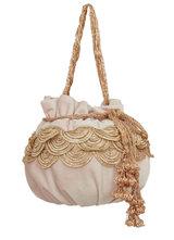 Blush Pink Scallop Potli - Ozel Bir Sey